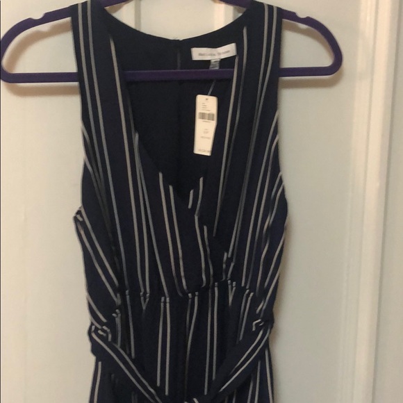 Blue jumpsuit with white strips from Anthropologie - Picture 3 of 6